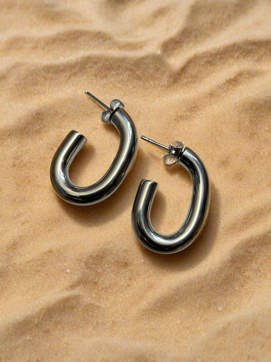 Cairo Silver Looped Earrings