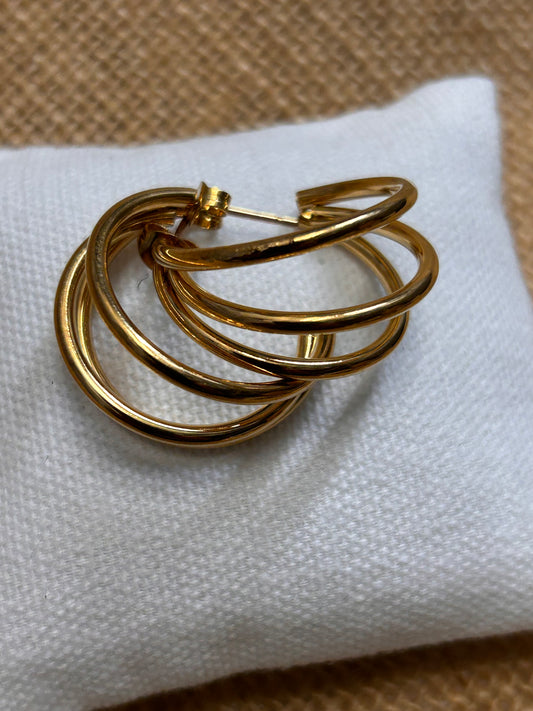 Bali Gold Flare Earrings