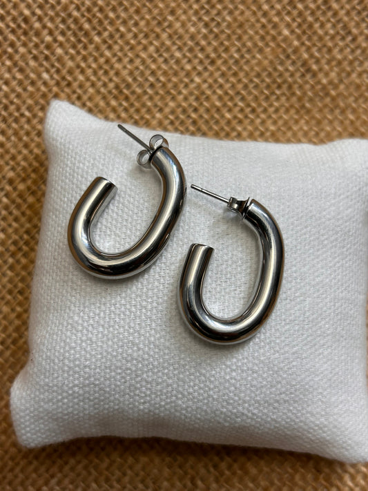 Cairo Silver Looped Earrings